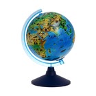 Глобус зоогеографический "Глобен", интерактивный, диаметр 210 мм, с подсветкой от батареек, с очками - фото 318835684