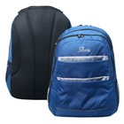 Рюкзак молодёжный Stavia, 46 х 33 х 16 см, эргономичная спинка, с вышивкой, синий, светло-серый - фото 10761711
