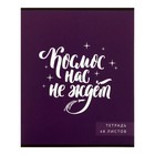 Тетради 5 штук, 48 листов в клетку «Надпись», обложка мелованный картон, блок офсет - Фото 5
