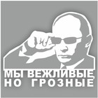 Наклейка  "Мы вежливые, но грозные", 30 х 25 см, плоттер - фото 27790579