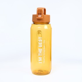 Бутылка для воды, 850 мл, "Заряд энергии", 23 х 7 см, коричневая