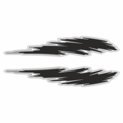 Наклейка "Брызги", черная, комплект, 2 шт, 47 х 11,5 см