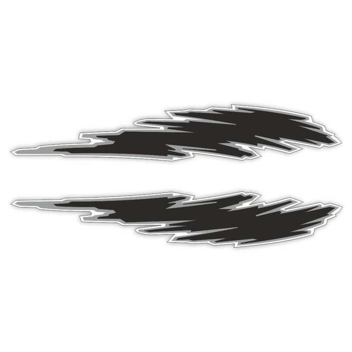 Наклейка "Брызги", черная, комплект, 2 шт, 47 х 11,5 см - Фото 1
