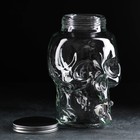Кувшин стеклянный с краном «Череп», 8,3 л, цвет прозрачный - фото 24549273