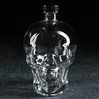 Бутылка стеклянная «Череп», 740 мл, цвет прозрачный - фото 9668138