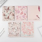 Тетрадь в клетку, 48 л., А5, на скрепке, блок №1 «Нежная ботаника» МИКС - Фото 10