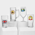 Набор стеклянных бокалов для пива «Время дегустаций. Крафт Бир», 500 мл, 570 мл, 580 мл, 4 шт - фото 9668600