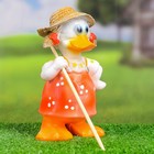 Садовая фигура "Уточка рыбачка" 22х13см - фото 23697711