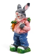 Садовая фигура из полистоуна «Зайка с морковкой и рюкзаком», 40×14×18 см - Фото 8