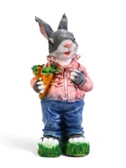 Садовая фигура из полистоуна «Зайка с морковкой и рюкзаком», 40×14×18 см - Фото 11
