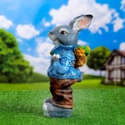 Садовая фигура из полистоуна «Зайка с морковкой и рюкзаком», 40×14×18 см - Фото 10