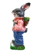 Садовая фигура из полистоуна «Зайка с морковкой и рюкзаком», 40×14×18 см - Фото 9