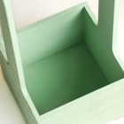 Кашпо - ящик деревянный "Прованс" 13,5х13,5х30 см оливковый - Фото 3