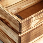 Кашпо - ящик деревянный 30х20х14,5 см обожженный - Фото 3