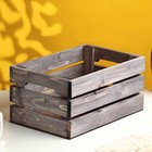 Подарочный ящик, 30×20×14.5 см, деревянный, с ручкой, цвет состаренный дуб - Фото 2