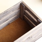 Кашпо - ящик деревянный 30х20х14,5 см состаренный дуб - Фото 4