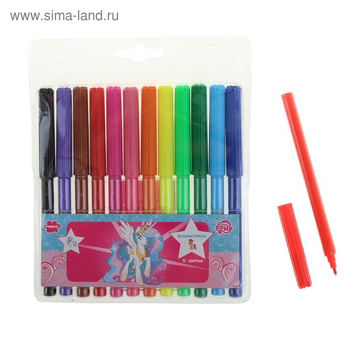 Фломастеры 12цв "Мой маленький пони" - Фото 1