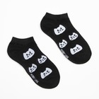 Носки женские "Кошечки", цвет чёрный, размер 36-40 - фото 54729928