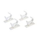 Держатель самоклеящийся для проводов ТУНДРА krep, d=20 мм, 60×20×40 мм, белый, 4 шт. - Фото 8