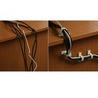 Держатель самоклеящийся для проводов ТУНДРА krep, d=20 мм, 60×20×40 мм, белый, 4 шт. - Фото 5