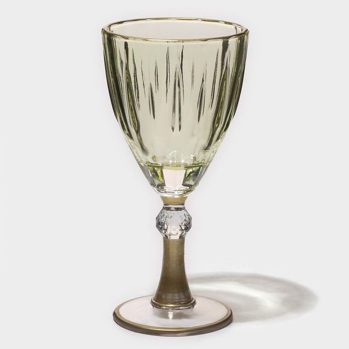 Бокал для вина «Триумф», 300 мл, 8.5×18.5 см, стекло, зелёный - Фото 1