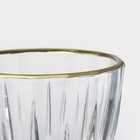 Бокал для вина «Триумф», 300 мл, 8.5×18.5 см, с золотой отводкой, стекло, прозрачный - Фото 4