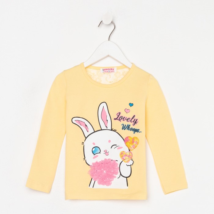 Лонгслив для девочки, цвет желтый, рост 80 - Фото 1