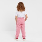 Брюки для девочки, цвет розовый, рост 98 - фото 49181278