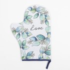 Кухонный набор Flower mood, варежка-прихватка 20×28 см, прихватка 19×19 см, 100% хлопок - Фото 2