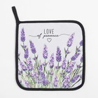 Набор Кухонный «Lavender», варежка-прихватка 20×28 см, прихватка 19×19 см, 100% хлопок - Фото 4