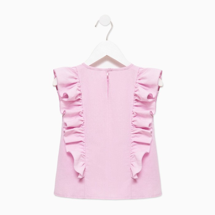 Блузка для девочки MINAKU: Cotton Collection цвет светло-сиреневый, рост 104 - фото 1908882172
