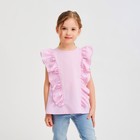 Блузка для девочки MINAKU: Cotton Collection цвет светло-сиреневый, рост 158 - фото 24000584