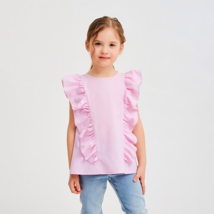Блузка для девочки MINAKU: Cotton Collection цвет светло-сиреневый, рост 158 - Фото 1