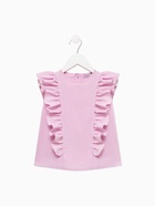 Блузка для девочки MINAKU: Cotton Collection, светло-сиреневая, рост 158 см - Фото 9