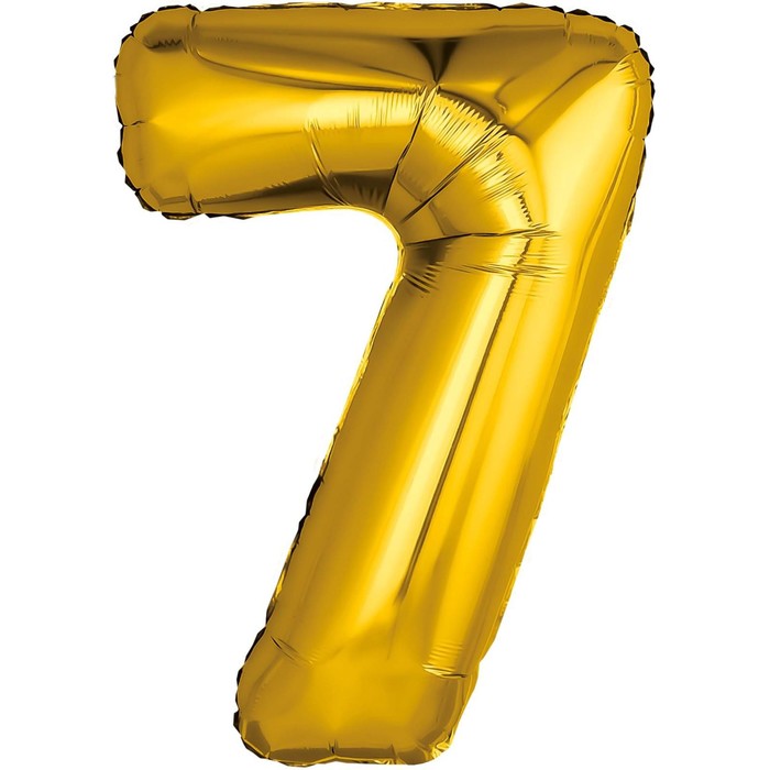 Шар фольгированный 32" «Цифра 7», цвет золото - Фото 1
