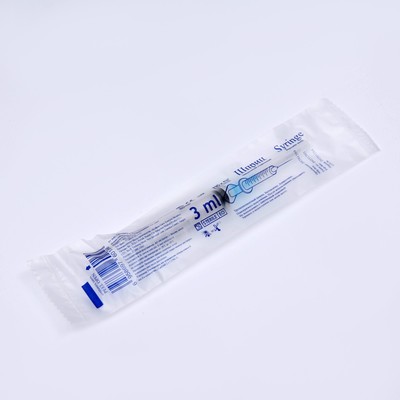 Шприц 3.0 мл Китай 3-х компонентный, с иглой 23G? 0.63×32 mm, Хуайань