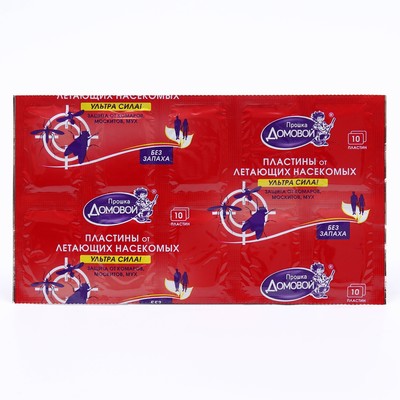 Пластины от комаров «Домовой Прошка» Ультра Сила, 10 шт.