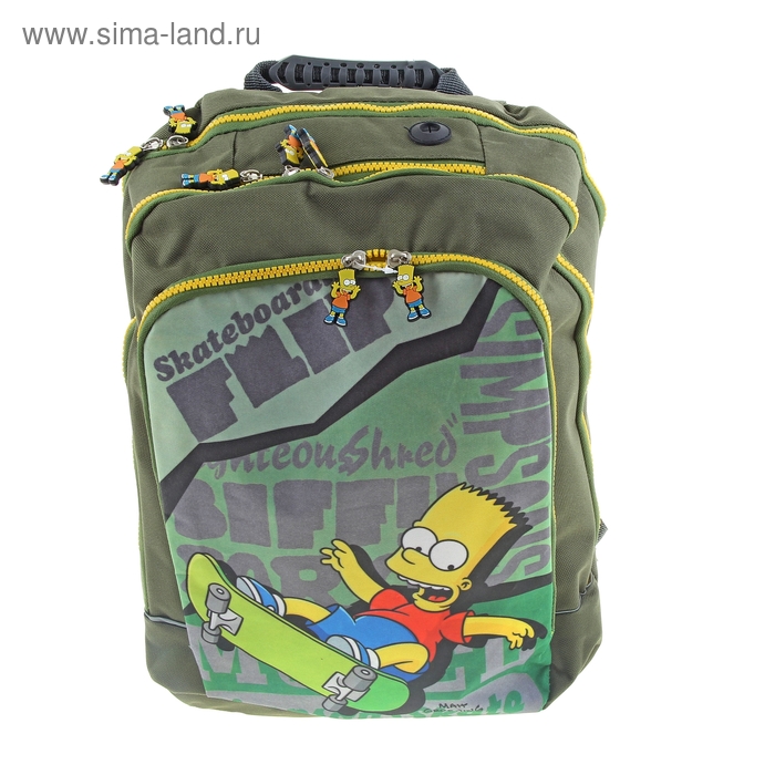 Рюкзак школьно-подростковый The Simpsons, 1 отдел на молнии, передний карман, верхний карман, уплотненные лямки - Фото 1