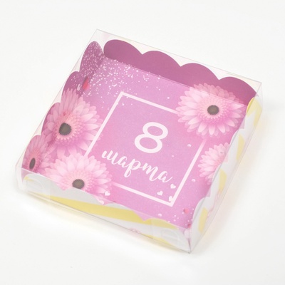 Коробка для печенья «С 8 Марта», 12×12×3 см