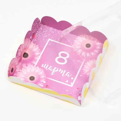Коробка для печенья «С 8 Марта», 12×12×3 см