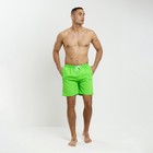 Плавки купальные мужские однотонные, MINAKU цвет зелёный, размер 54 - Фото 4