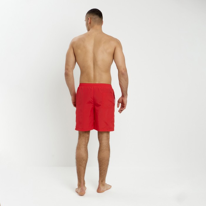 Плавки купальные мужские однотонные, MINAKU цвет красный, размер 50