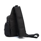 Рюкзак-слинг на молнии Аdventure, с карманами, чёрный - Фото 2