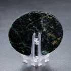 Сувенирная тарелка "Лисица и заяц", D=12 см, змеевик - фото 26496603