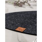 Салфетка сервировочная на стол Доляна «Грэй», 33,5×38,4 см, толщина 4 мм, цвет чёрный - фото 4349588