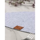 Салфетка сервировочная на стол Доляна «Грэй», 33,5×38,4 см, толщина 4 мм, цвет серый - Фото 4