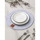 Салфетка сервировочная на стол Доляна «Грэй», d=30 см, цвет серый - Фото 5