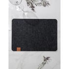 Салфетка сервировочная на стол Доляна «Грэй», 44×32 см, толщина 4 мм, цвет чёрный - фото 24381998