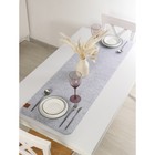 Дорожка на стол Доляна «Грэй», 40×150 см, толщина 4 мм, цвет светло-серый - фото 21549655