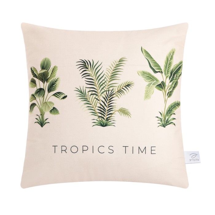 Наволочка декоративная Этель «Tropics time», 40х40 см, 100 п/э, велюр - Фото 1